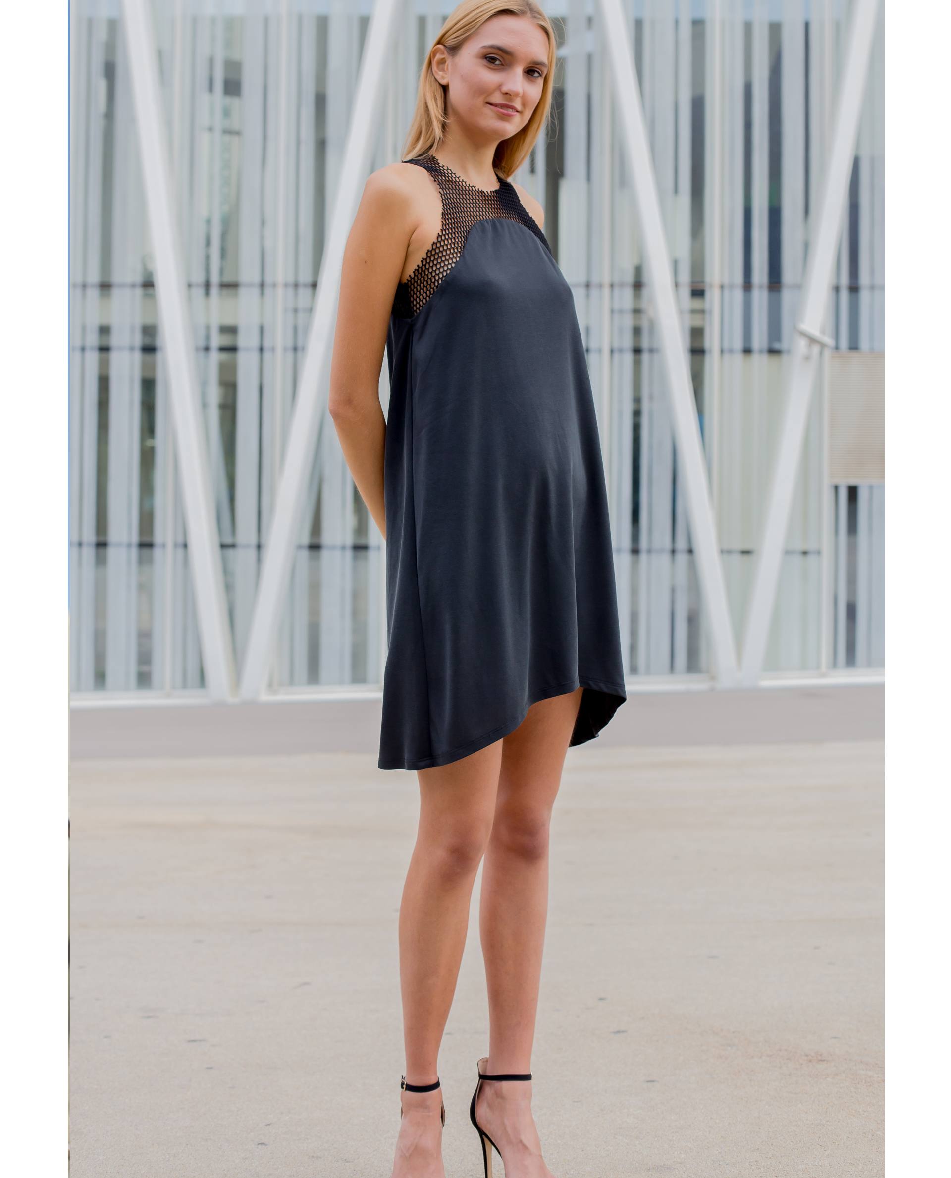 PRÊT À PORTER-OUTLET CÁPSULA SS18 - VESTIDOS - Vestido mini calonge de modal viscosa
