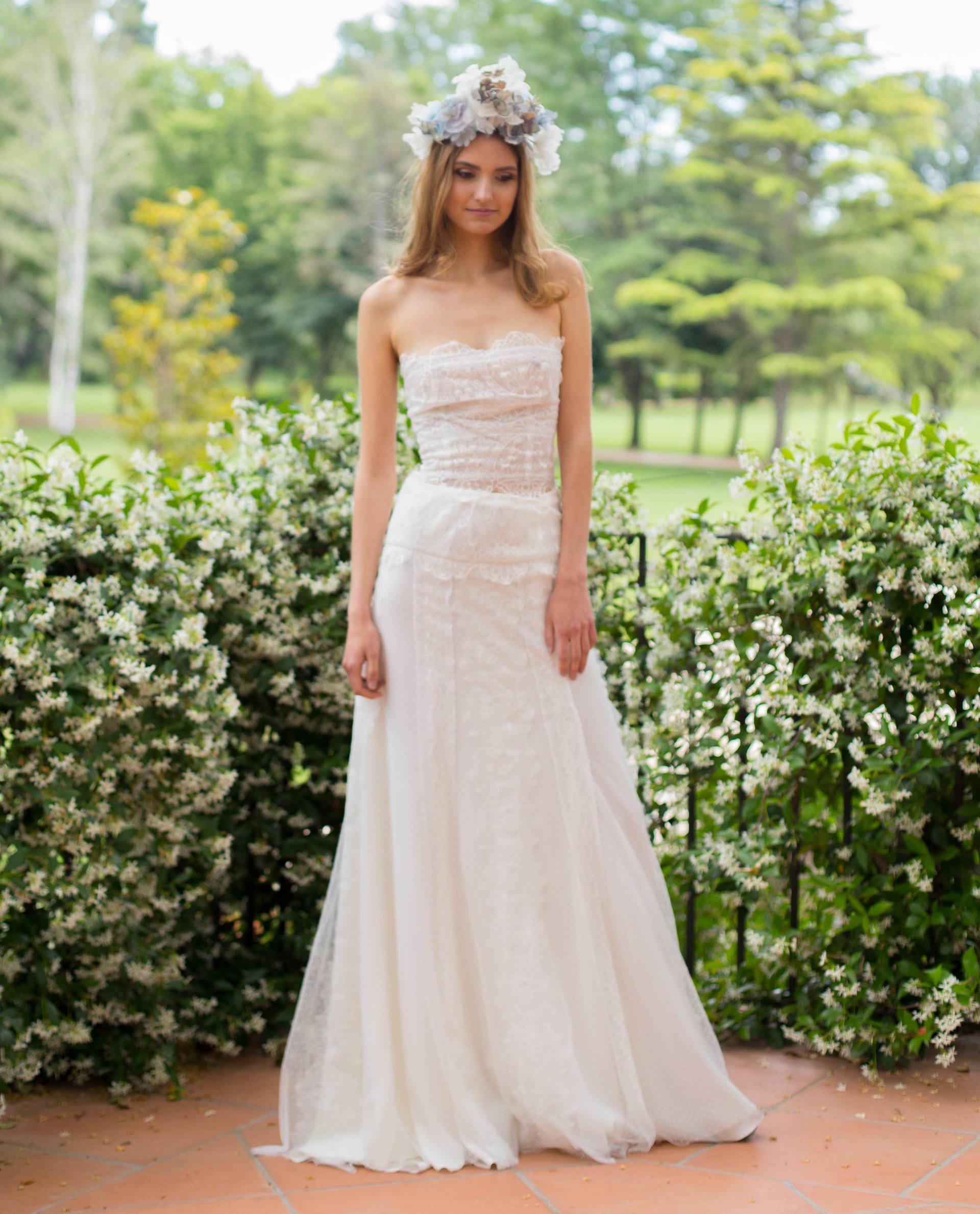 BRIDAL-NATURE - FALDAS - Falda io larga de plumeti y puntillas.