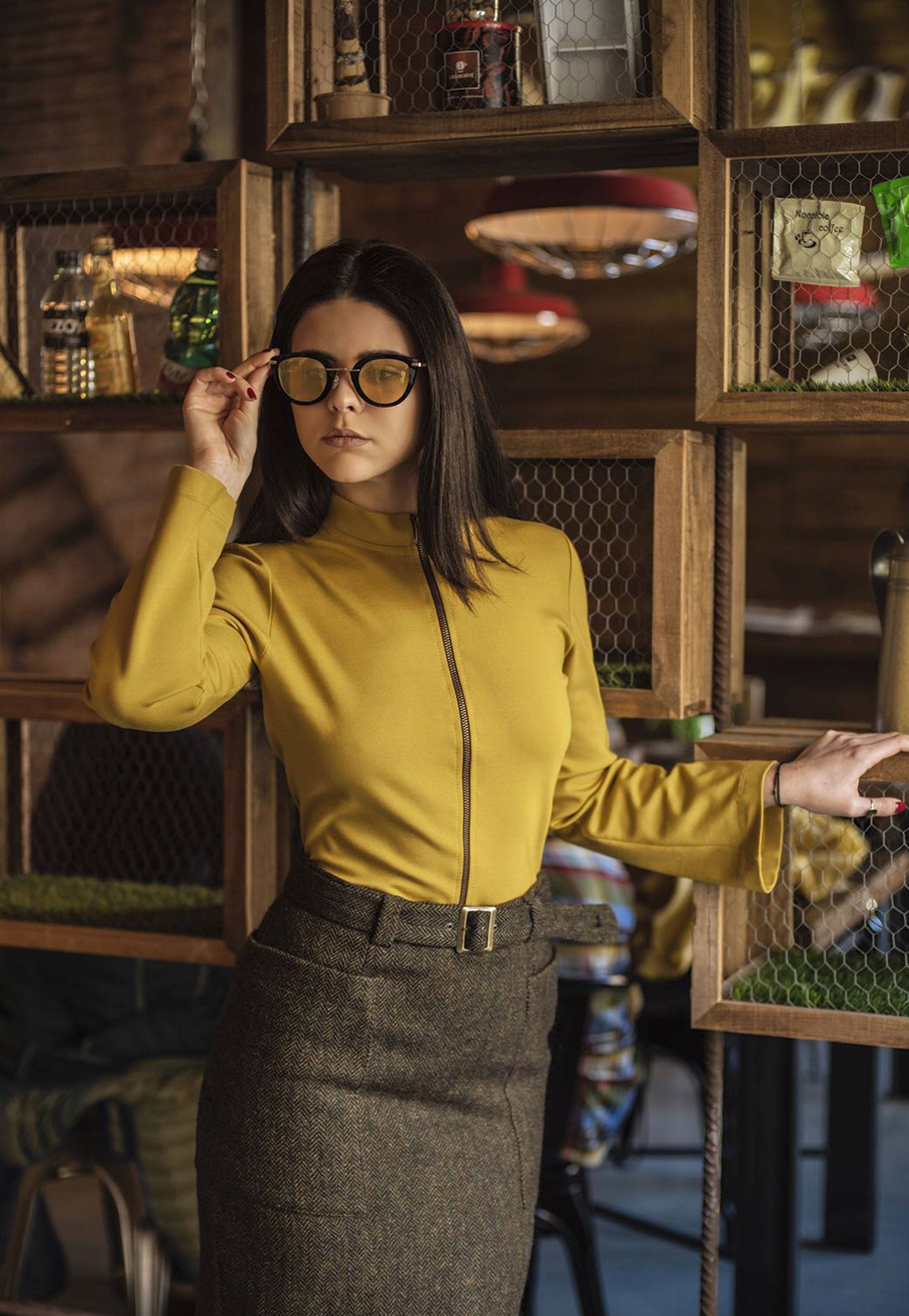 PRÊT À PORTER-FALL WINTER 19/20 - TOPS, BLUSAS - top amarillo manga larga