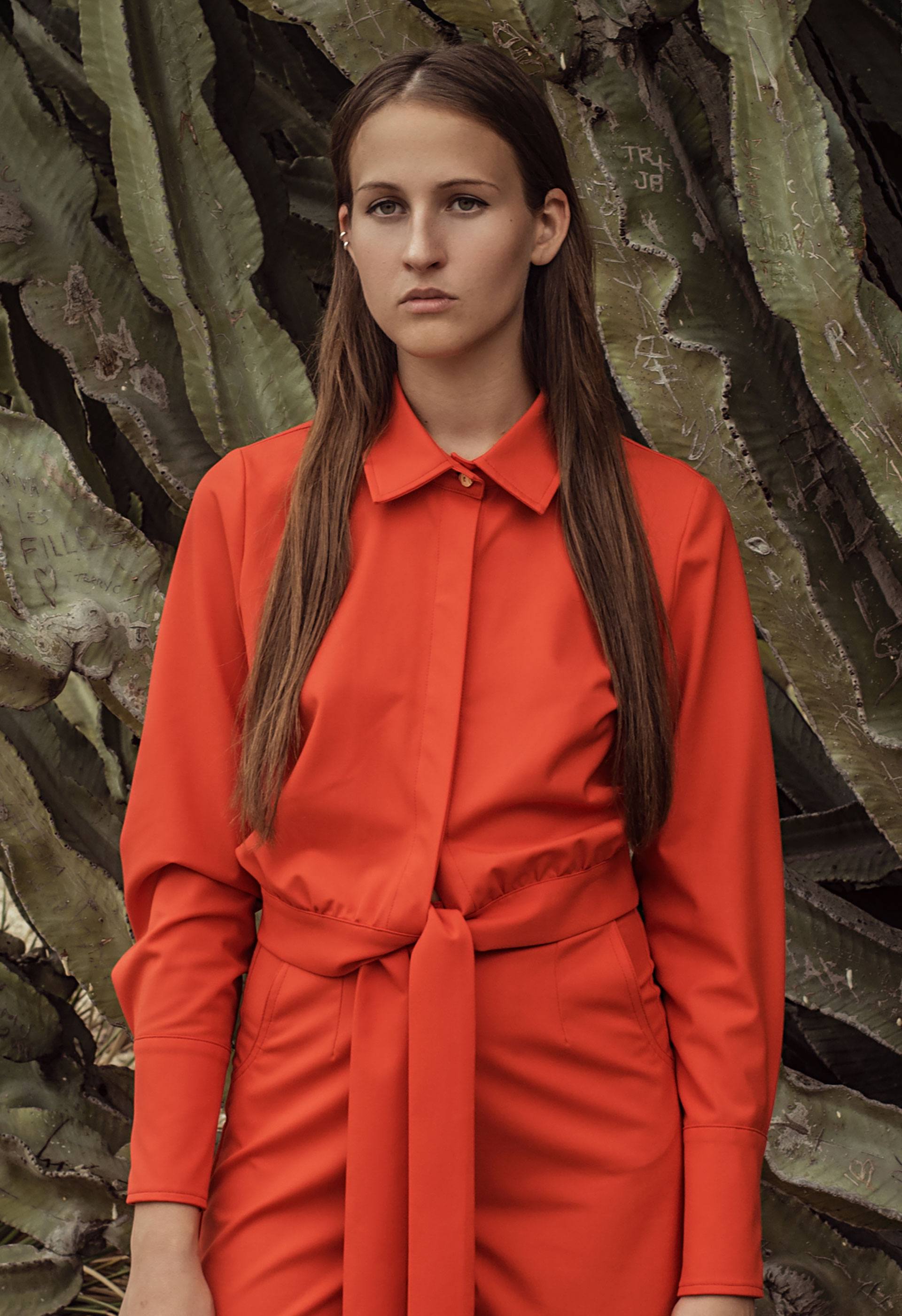 PRÊT À PORTER-CÁPSULA IO SS19 - TOPS, CAMISAS Y BLUSAS - Camisa naranja de manga larga IO DREAMS