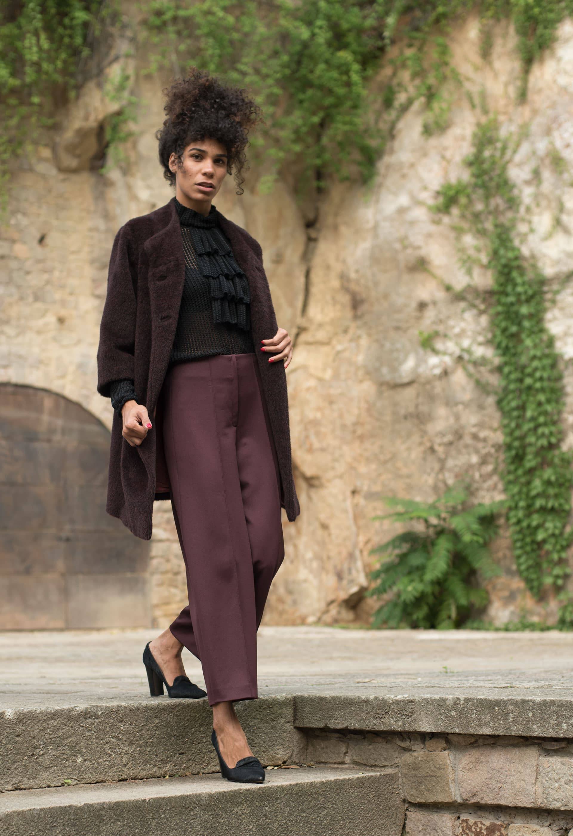 PRÊT À PORTER-FALL WINTER 19/20 - PANTALONES - Conjunto de blusa, abrigo y pantalón ayaze de IO DREAMS