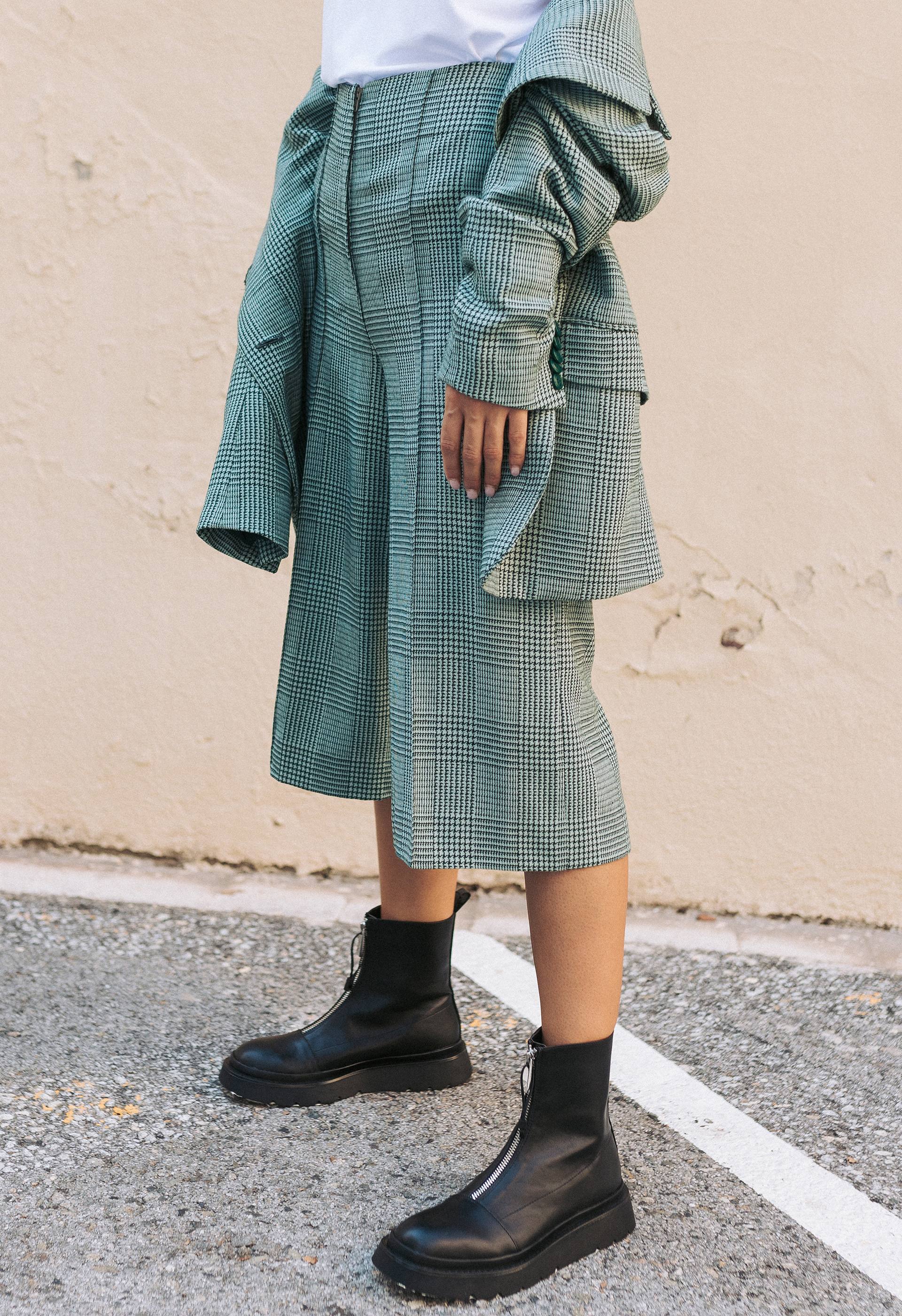 Pantaln corto en cuadros vichy | IO DREAMS moda sostenible hecho a mano en Espaa