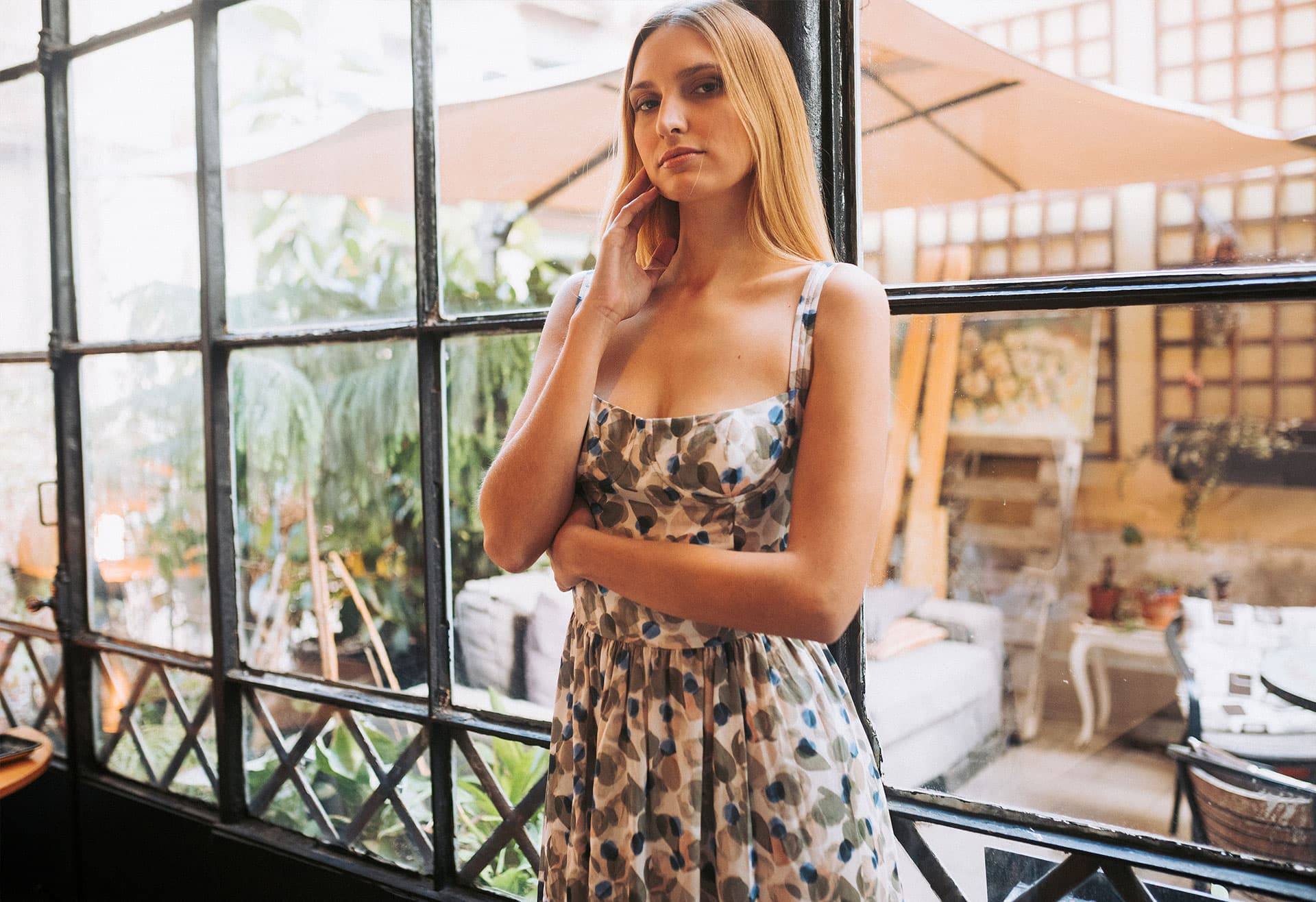 Vestido de tirante y falda midi   | IO DREAMS moda sostenible y �tica