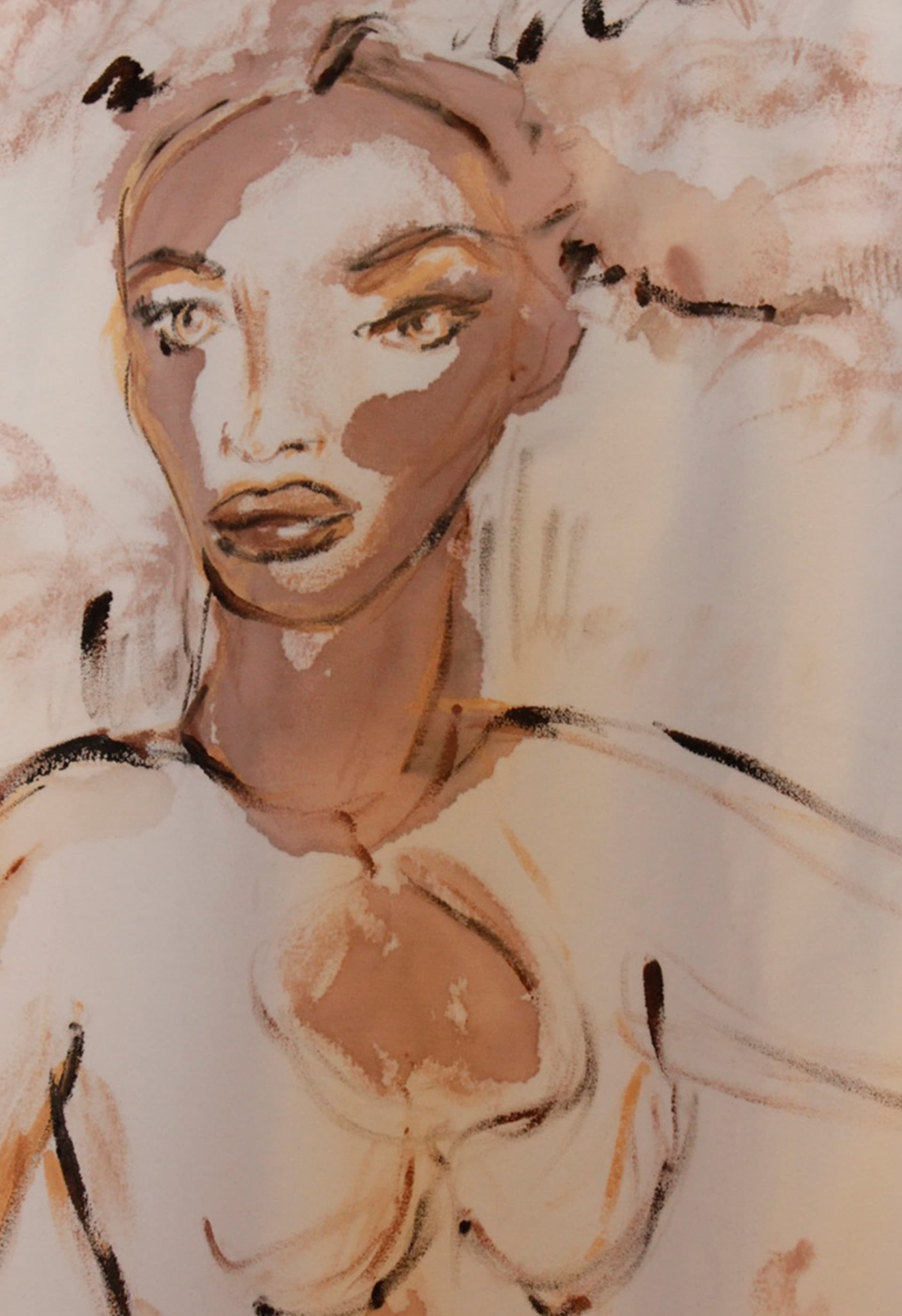 Detalle de la pintura hecha a mano por Natalia Politowa