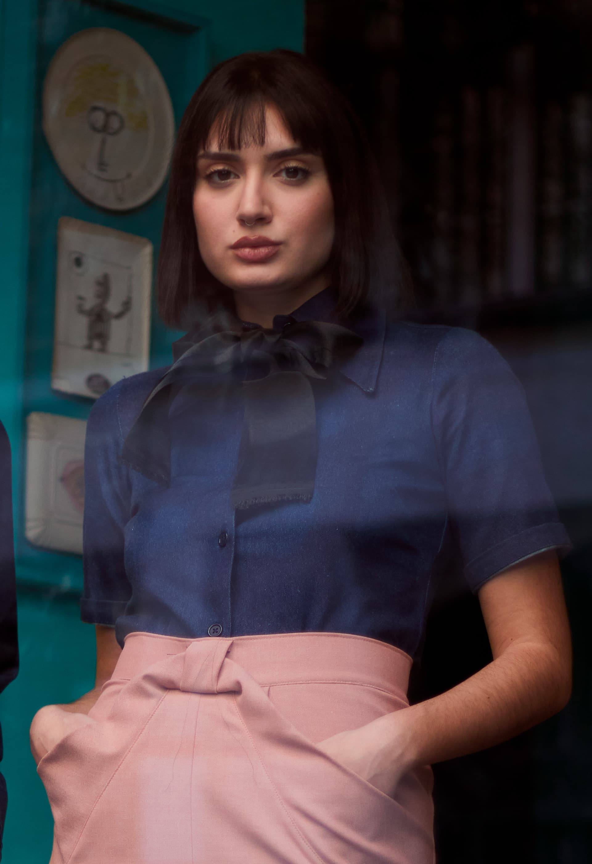 PRÊT À PORTER-SPRING SUMMER 23 - TOPS, BLUSAS - Camisa denim moda sostenible mujer IO DREAMS slow fashion PRÊT À PORTER-SPRING SUMMER 23 - TOPS, BLUSAS - Camisa denim moda sostenible mujer IO DREAMS slow fashion