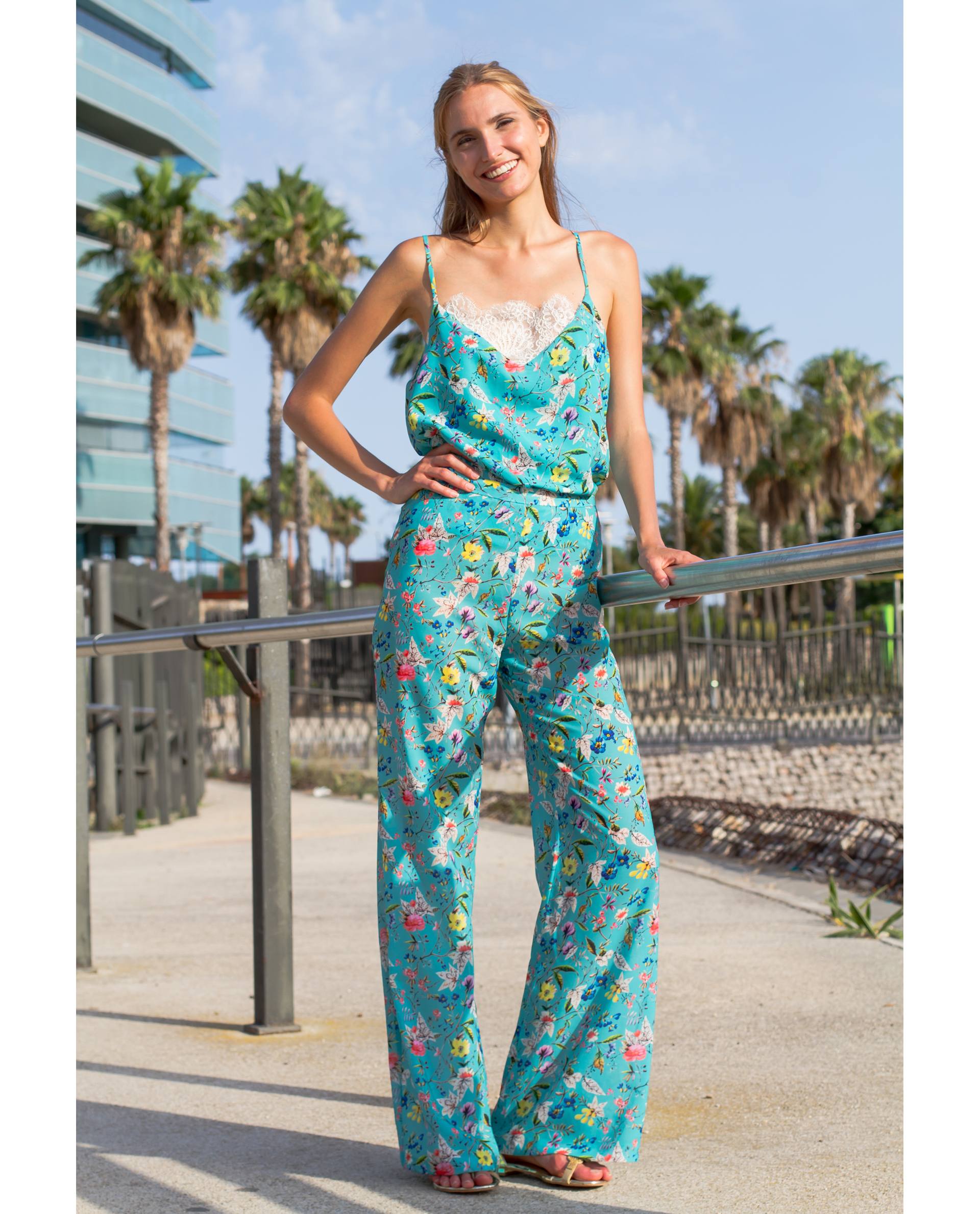 PRÊT À PORTER-OUTLET CÁPSULA SS18 - TOPS - Top Ilion estampado azul